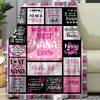 1pc Nana Cozy Flannel Throw, Best Nana Ever Gifts, Pink Bed Cover, Couch Blanket, Soft Throw, Grandparents Day