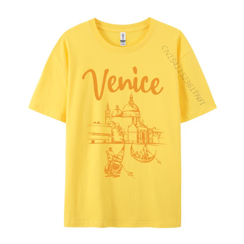 Benátky Itálie Luxusní Značkové Trička Cosie Mikiny Nadměrné Velikosti 2024 Sleva Čistá Bavlna O Krk Pánské Tričko