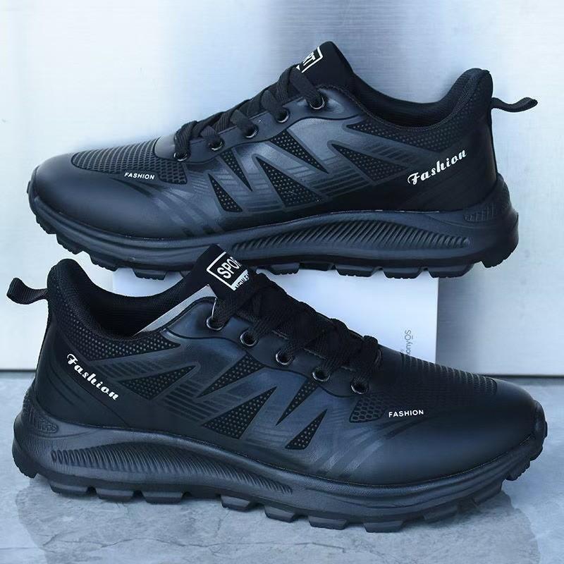 

Men s shoes 2025 spring new leather sports casual shoes breathable soft sole thick sole ultra-light running shoes men and women the same style 36