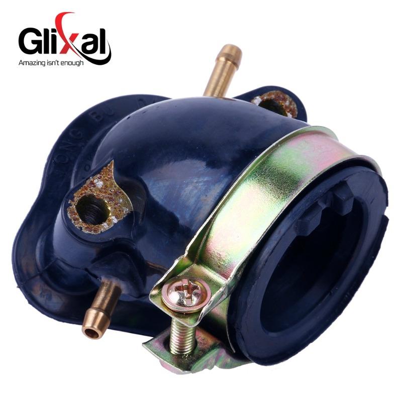 Glixal Carburetor Intake Manifold for GY6 125cc 150cc Chinese Scooter 152QMI 157QMJ Engine ATV Go-Kart Buggy (2 Vacuum Port)
