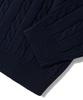 TRILLION Washable Half-Zip Collared Cable Knit (Current Navy)