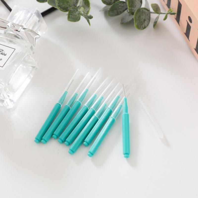 10 szt. szczoteczek międzyzębowych Denta Floss Cleaning Dental Brush Ortodontyczna szczoteczka do zębów