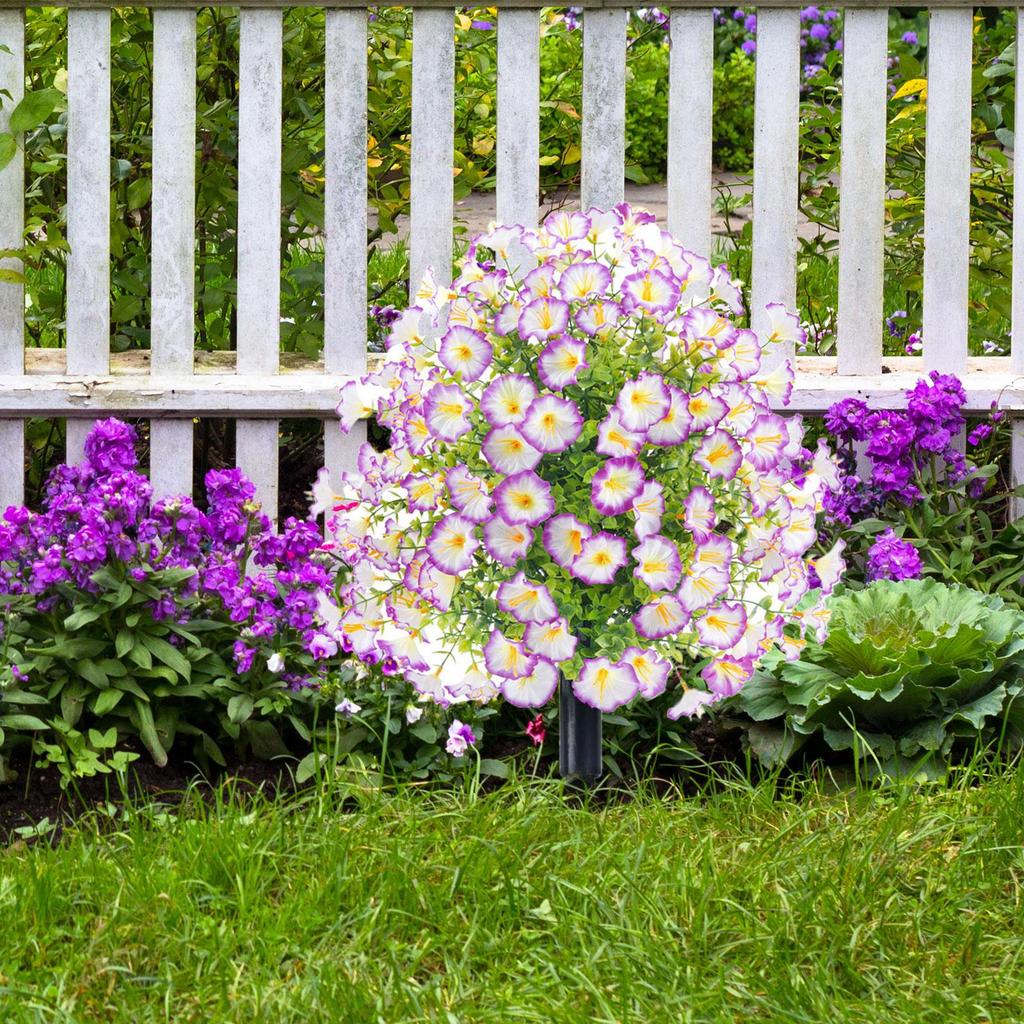 Artificial Flowers Topiary Ball with Ground Stake DIY Crafts Easy To Install Handcraft Wedding Decor