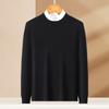 [100% Sheep Wool] Simple Luxury Business Leisure Men's Round Neck Thick Wool Sweater Base Sweater Spring and Autumn