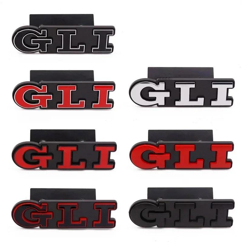 3D Metal Car Letters GLI Logo Rear Trunk Front Grill Badge Emblem Sticker Decals For Jetta MK2 MK4 MK5 MK6 MK7 MK8