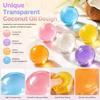 1 pièce Boules anti-stress à rebond lent Fidget Boules à presser à l'huile de coco faites à la main Boules sensorielles en gelée transparente Jouets anti-stress pour adulte
