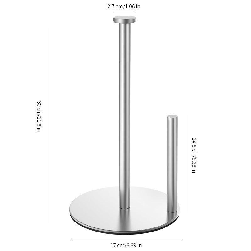 Stainless Steel Vertical Desktop Tissue and Toilet Paper Holder for Hotel Kitchen