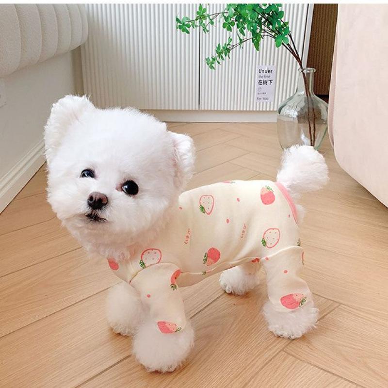 Pet kitten clothes summer breathable thin design cat anti shedding hair cute breathable thin design four legged thin design