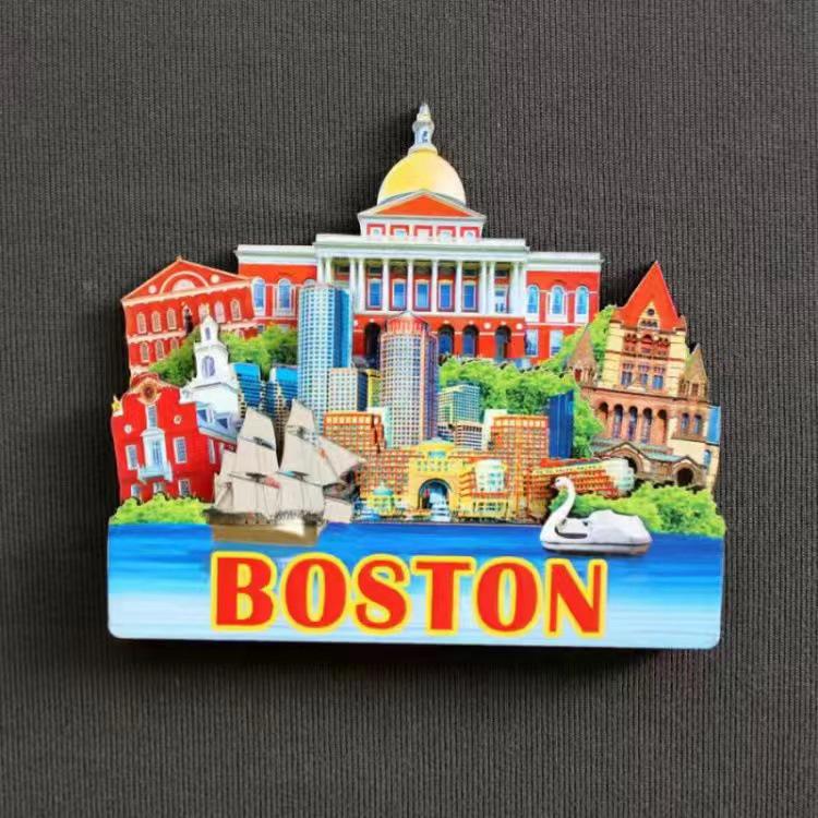 USA Refrigerator Magnet Souvenir - Statue of Liberty, NYC, LA, SF, Hawaii, Boston