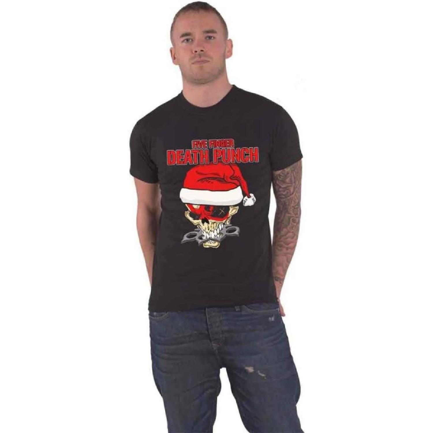 Five Finger Death Punch Santa Knucklehead Christmas T Shirt XXXXXL разноцветный