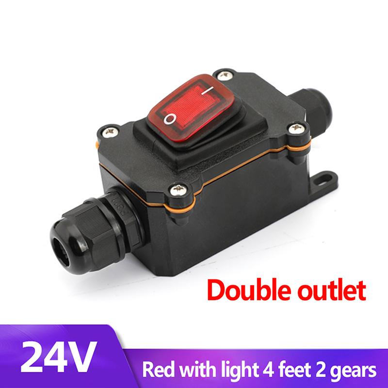 Waterproof Inline Switch Ip67 Waterproof Inline Switch 12-24V/220V Dc 25A High Current Power Waterproof Switch