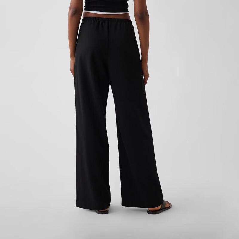 GAP Women's Casual Straight-Leg Elastic Waist Trousers
