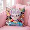 Whimsical Japanese Abstract Art Cute Emo HHikari Shimoda Cushion Cover Pillow Case Soft Skin Friendly Fabric  Concealed Zipper
