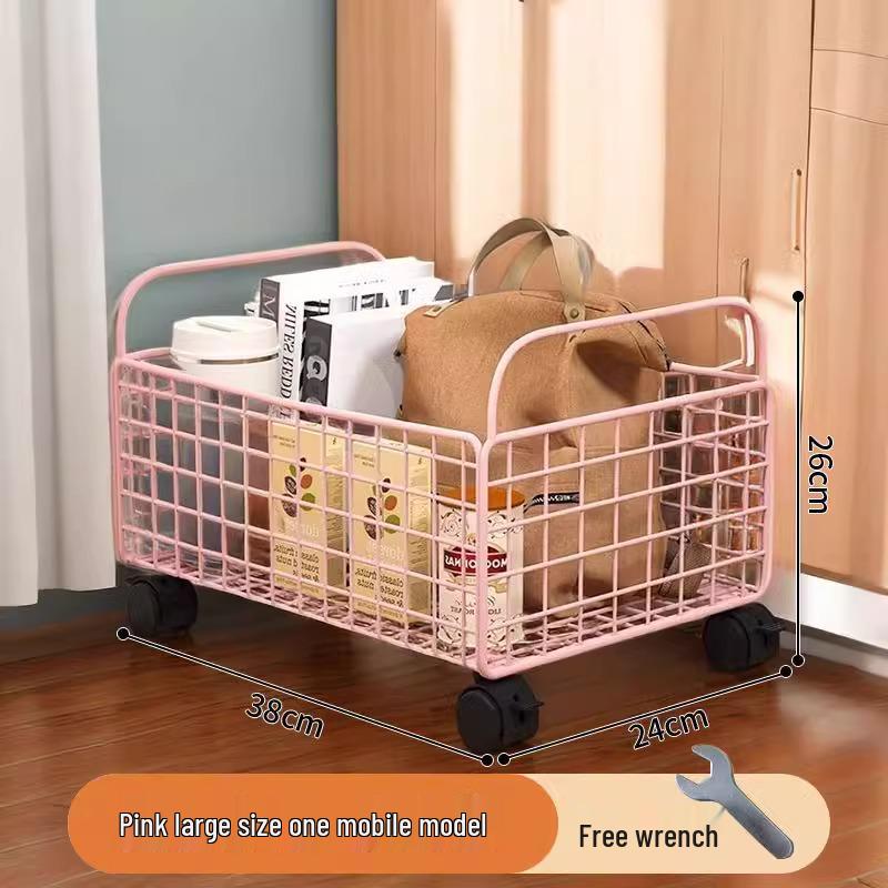 Compact Storage Cart with Casters for Bags, Backpacks, Books, and More