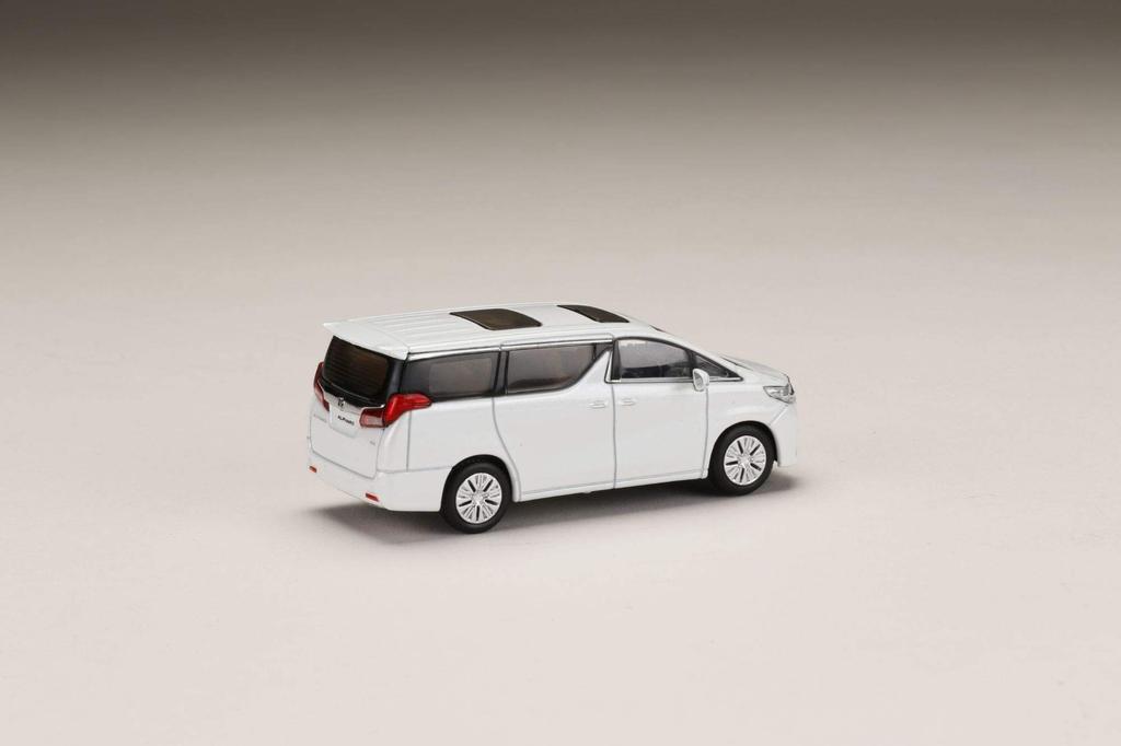Gaincorp Products Scale 2019 Toyota Alphard White Pearl Crystal Drive Finished Model 1/64 Right-Hand KS004-16