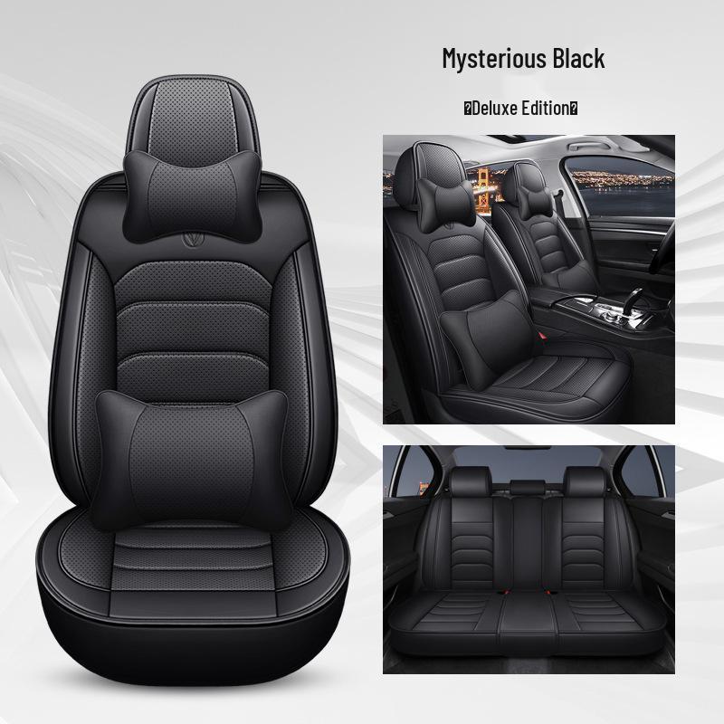 Nappa Leather Full Coverage Car Seat Cover - Five-Seat Cushion for All Seasons