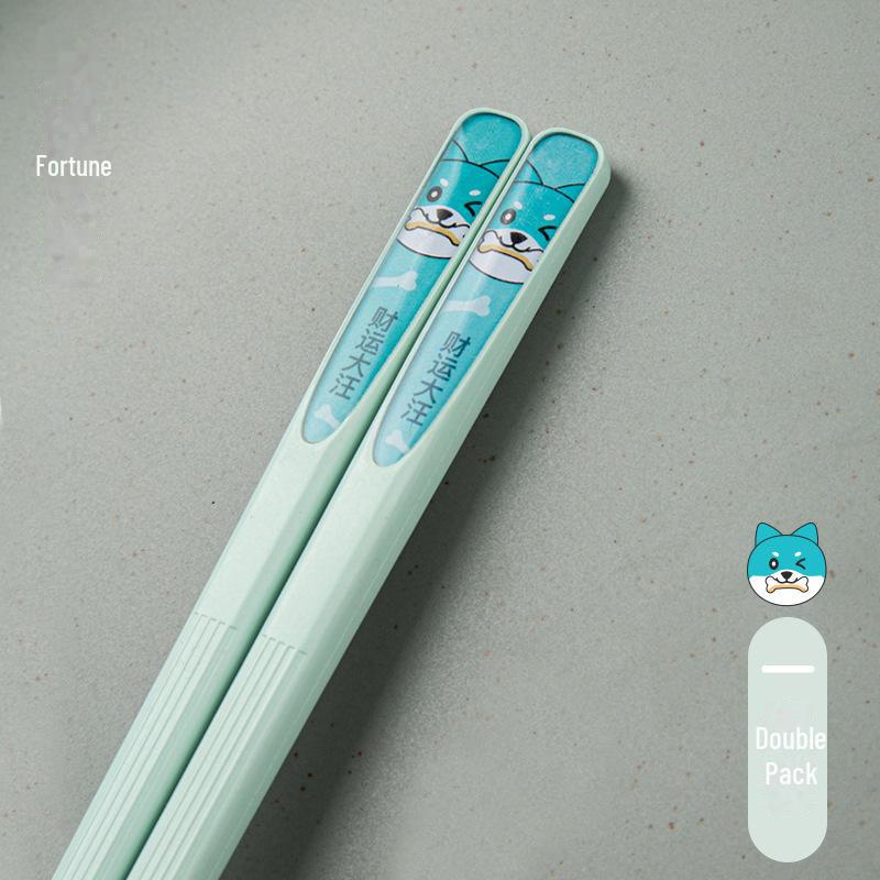 Ai Shangla Zodiac Animal Alloy spisepinner: Søt, sklisikker, høy temperaturbestandig, perfekt for par.