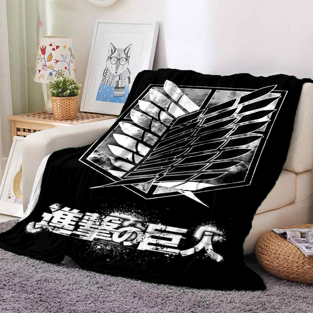 Attack Titan Flannel Blanket Throw Blanket Soft Warm Sofa Bed Camping Car home Decor Unique Christmas Gift C9301642