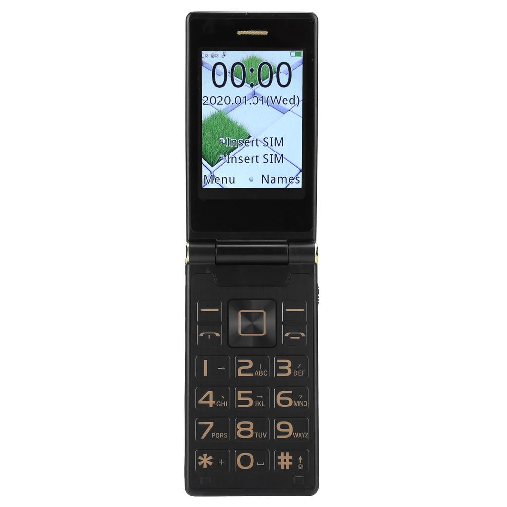 G10-1 Klapphandy 2,6 Zoll MP3 Großer Lautsprecher 4G Mobiltelefon für Senioren Dual-SIM Handy 100-240V Grau USA