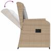 Garden Bench 2 pcs Beige Poly Rattan