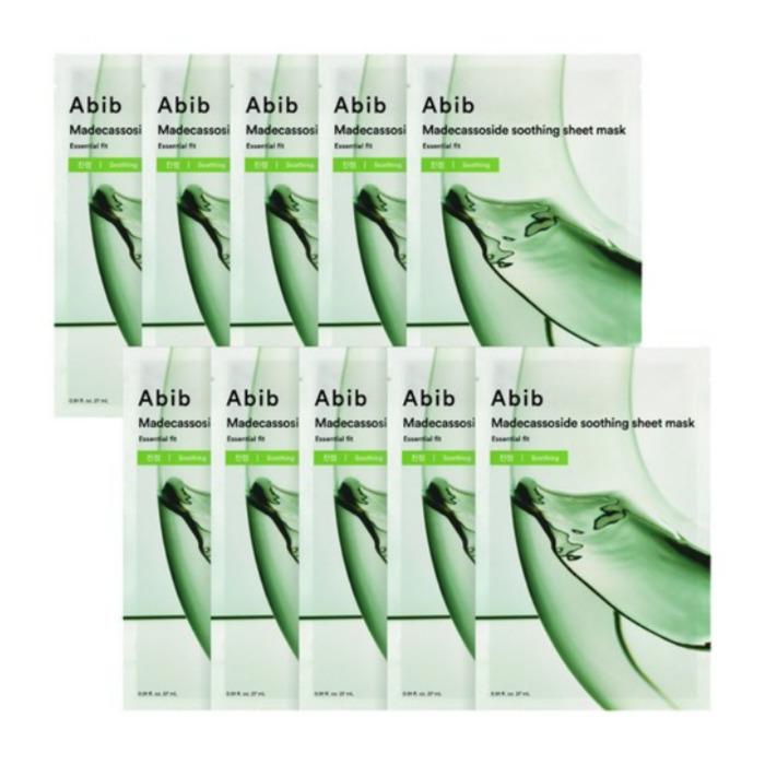 

Abib Madecassoside Soothing Sheet Mask Essential Fit (10 Sheets) 10sheets