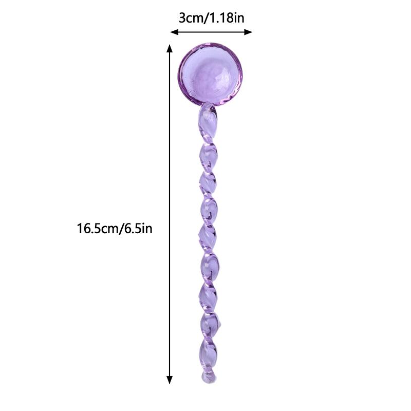 Glass Coffee Scoops With Long Handle Colorful And Cute Teaspoon Kitchen Accessories Milk Dessert Ice Cream Spoon