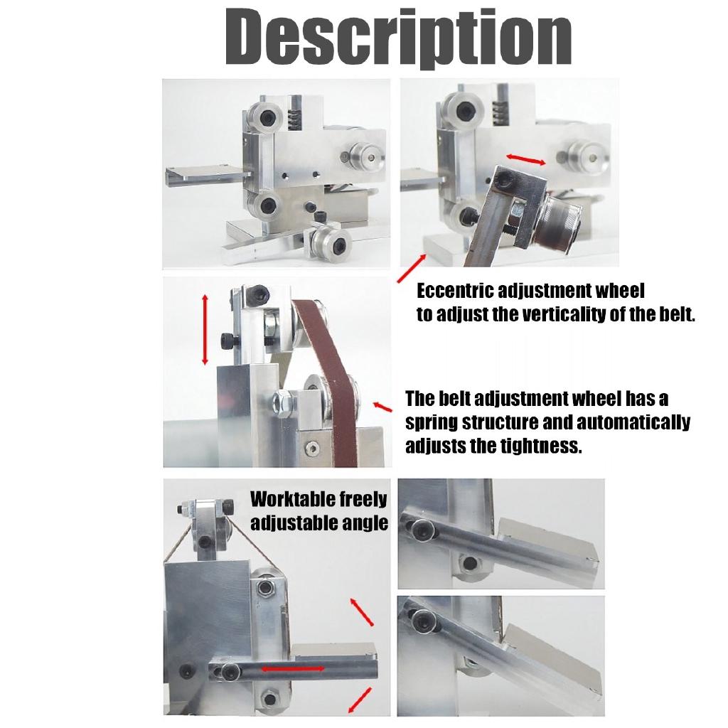 330x20MM DIY Belt Sander Machine Mini Sanding Grinding Sharpening With 7-speed Speed Control Power Supply