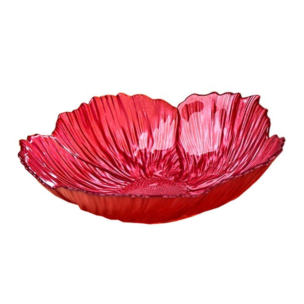 

Фруктовые тарелки в форме цветка, миска, универсальный поднос для конфет, декоративное блюдо для десертов, закуска Small красный
