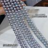 Zhuji freshwater pearls ak Real hemp gray56mm Round pearl necklace and bracelet set with a cool and elegant vibe, sourced directly from the