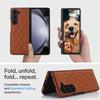 Fashion Rhombic Ultra-thin Leather Phone Case For Samsung Galaxy Z Fold 6 Fold 5 Fold 4 3 Shockproof Cover