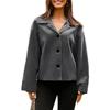 Women's Casual Professional Buttoned Long Sleeve Short Suit Jacket