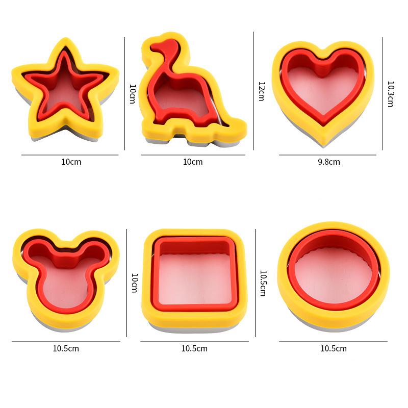 6 Styles 1X Sandwich Cutter Bread Mold Toast Maker Cake Cookie Cutter Kitchen Breakfast Dessert DIY Tool Cookie Cutter