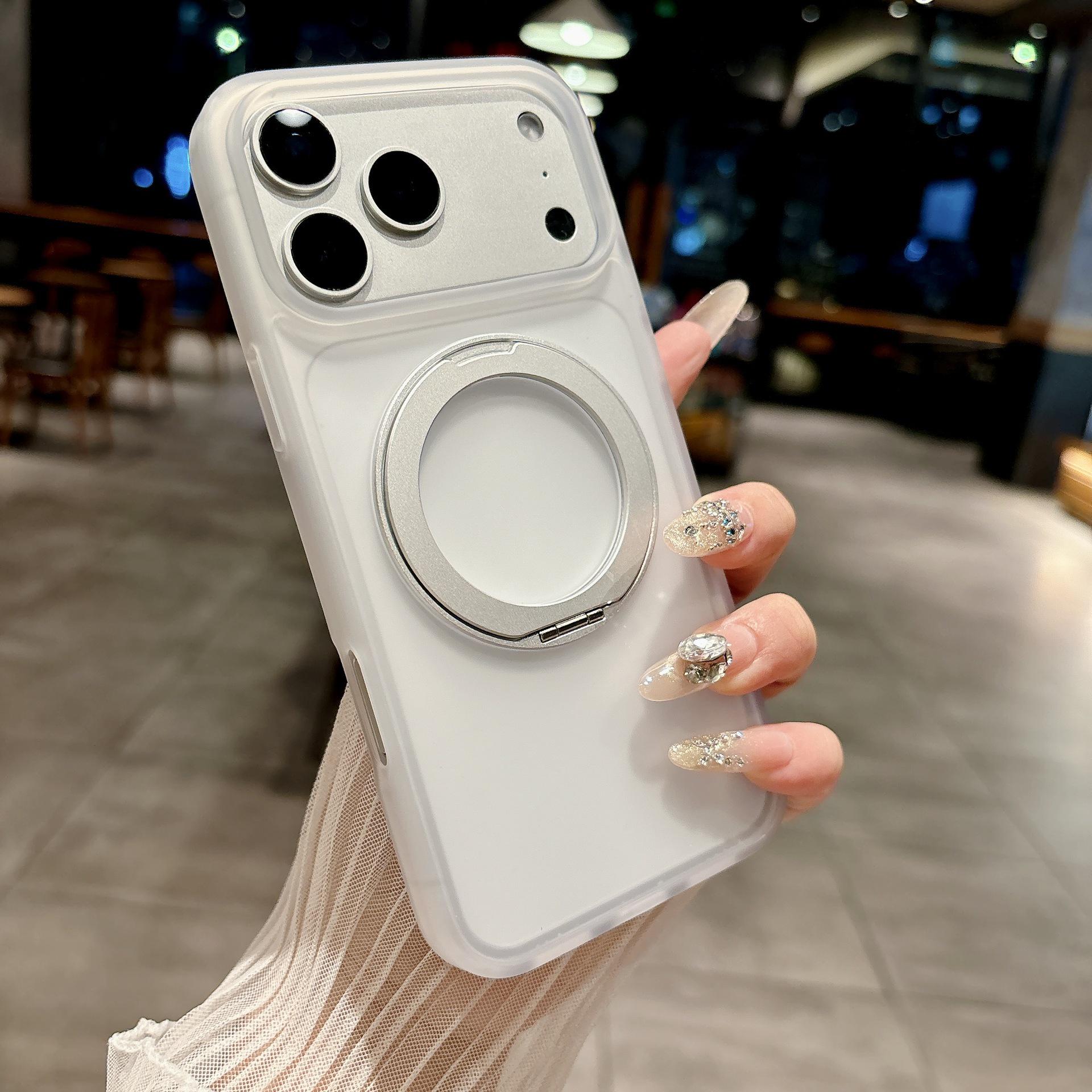 

Card Shield 360° Rotating Magnetic Holder, Compatible with iPhone 17 Pro Case, Matte Drop-proof Protective Cover. iPhone 16 Pro Max прозрачный