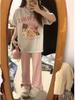 Women's Oversized Gray Casual T-Shirt - Short-Sleeve Retro Hong Kong Style for Summer