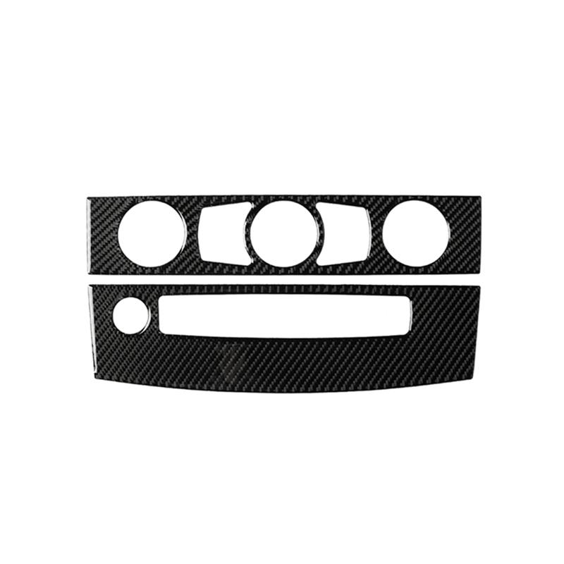 

Carbon Fiber Car Air Conditioner CD Control Panel Trim Cover Frame Stickers For BMW 5 Series E60 2008-2010 Styling Accessories