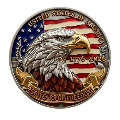 Anniversary Memorabilia Coin Honoring 250th American Independence Commemorative Medals for Home Decoration and Gifting