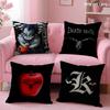 D-Death N-Note Cushion Cover Summer Coolness Linen Fabric Double-Sided Printing Pillow Case Sofa Home Decor Gift