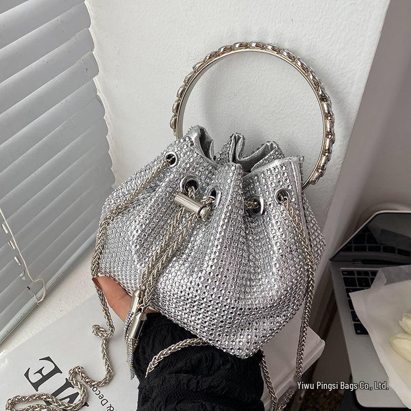 2025 Rhinestone French Shoulder Bag: Niche Design Chain Crossbody for Women’s Autumn