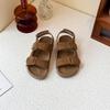 Top Options Retro Suede Leather Sprots Sandals for Children Classic Summer Engand Style Buckle Beach Platform Shoes Child I05308