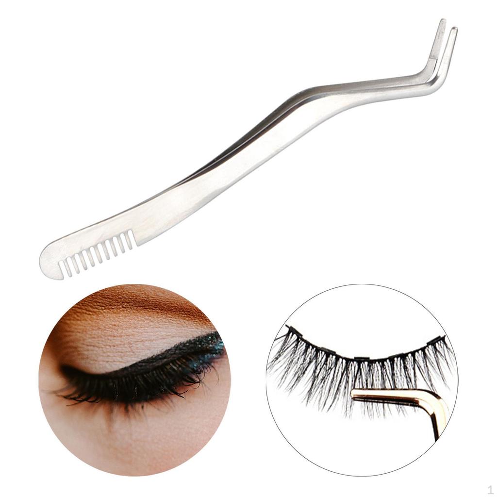 Curved Eyelash Tweezers, Precision Extension Accessories for Beauty Salon