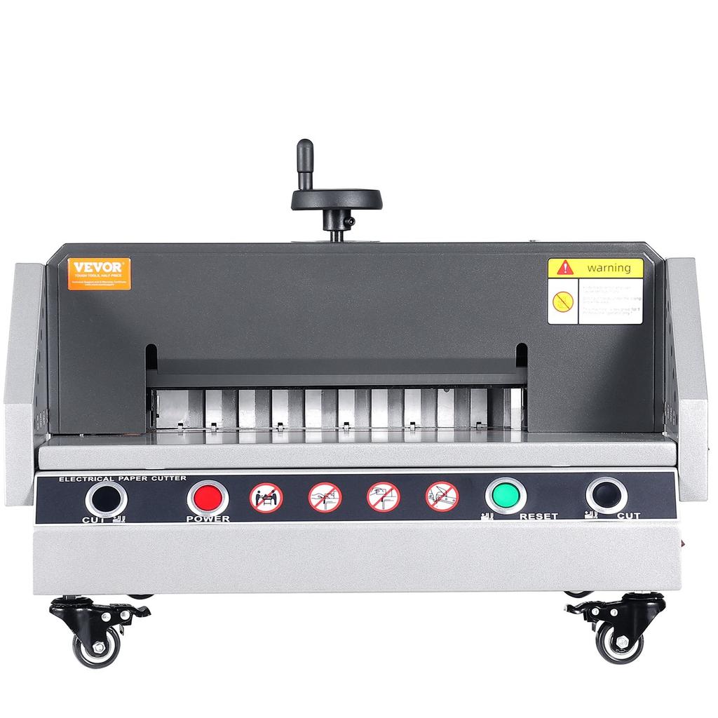 Cortadora de Papel Eléctrica, Ancho de Corte de 13" /330.2mm, Grosor de Corte de 1.57"/40mm, Máquina Cortadora de Papel de Escritorio con Control de Botón, Papel Eléctrico