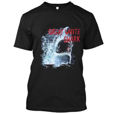 Nwt Custom Great White Shark T Shirt For Black Size S 3xl Vintage Fashion Casual Breathable Stretched Stylish Graphic