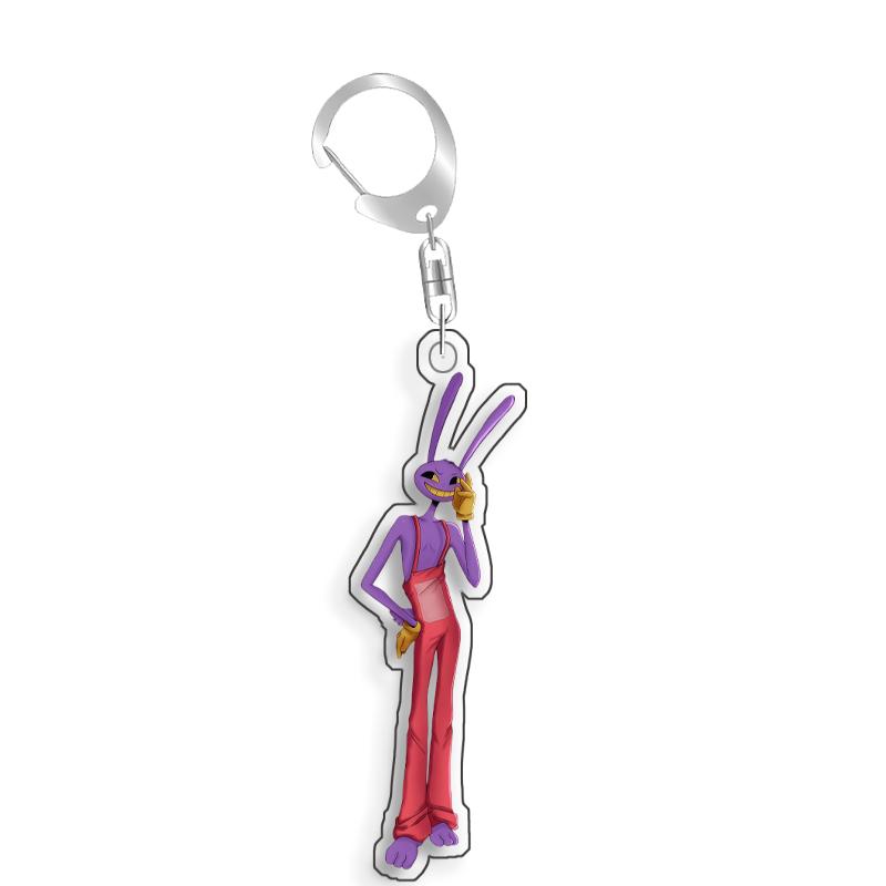 For The Amazing Digital Circus Jax Pomni Ragatha Zooble Caine Acrylic Selfmade Cute Cartoon Anime Keychain Pendant Toy Gift 5cm