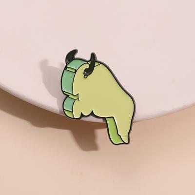 Cute Cow Enamel Pins Custom Animation Brooches Lapel Badges Clothes Cartoon Jewelry Gift for Kids Friends