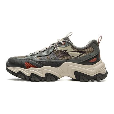 Li Ning Mountain Trek WNTR LOW Cushioning Abrasion Resistant Breathable Low Top Casual Shoes Men's Gray AGLV167-2
