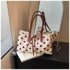 Women's Large Capacity Polka Dot Tote - Stylish 2026 Casual Shoulder Bag for Work and Commute