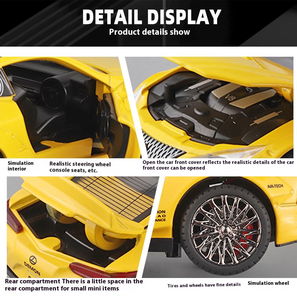1/32 Scale LEXUS LC500 Alloy Sport Car Diecast Metal Model Simulation Sound and Light Toy Collect Display Children Birthday Toys Gift