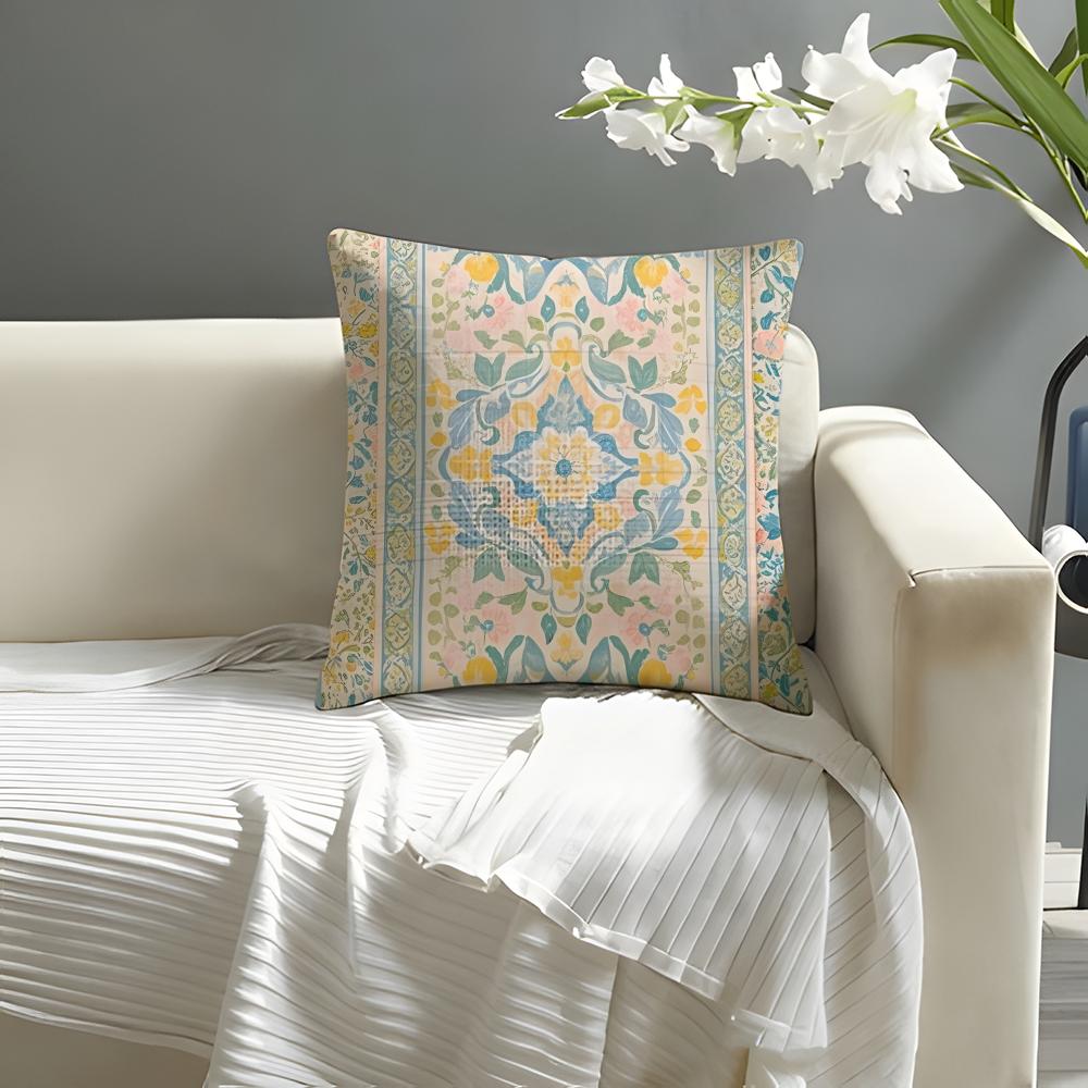 

Hot French Countryside Pillow Case Natural Linen Organic Fabric DoubleSided Printing Sofa Home Decor Cushion Cover 30X30cm