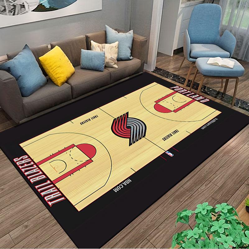 Portland Trail Blazers Court Rug Suitable As a Non-slip Mat for the Living Room or Bedroom Sofa