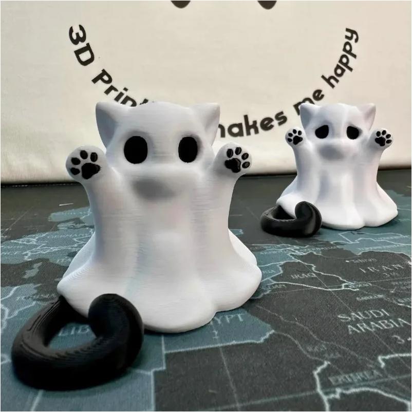 Mini Kätzchen Geister Ornamente Angst vor Niedlich Desktop Atmosphäre Halloween Gefühl Freundin Katze Geschenk Heimdekoration Handwerk